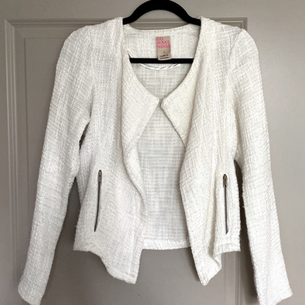 Nordstrom White Textured Jacket